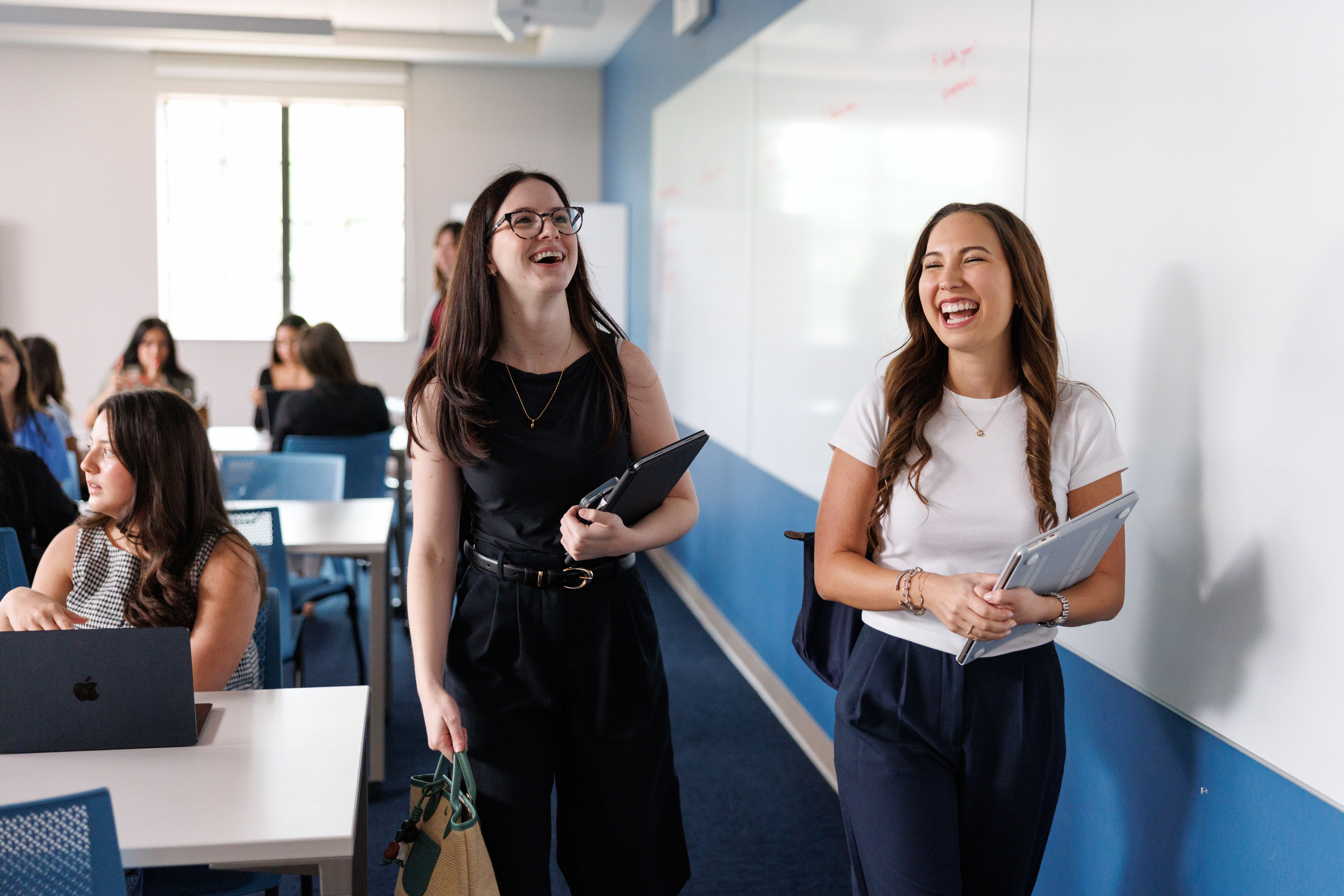 An admission counselor leads an information session at Rollins.