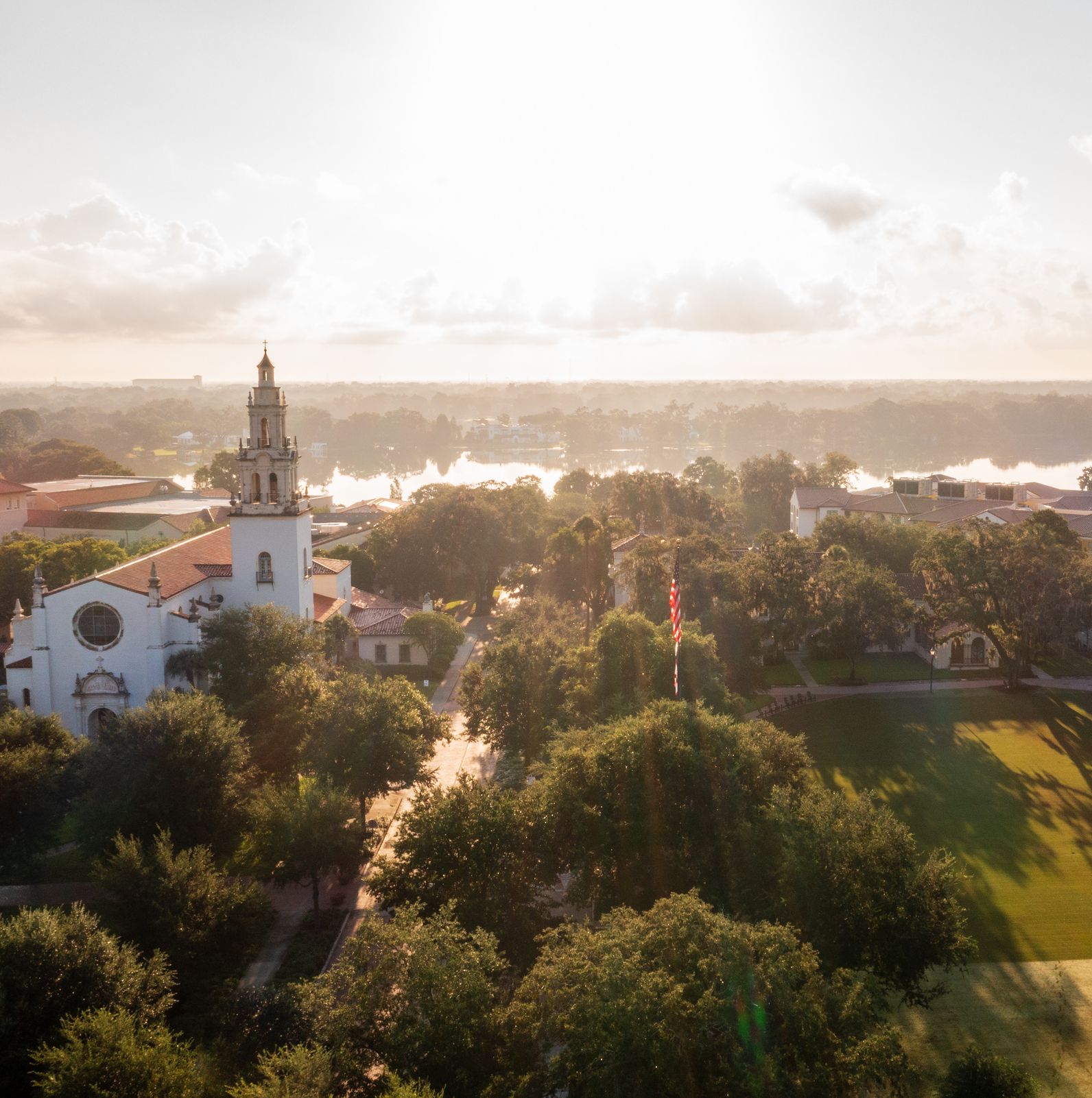 Rollins Arch on a sunny, late afternoon.