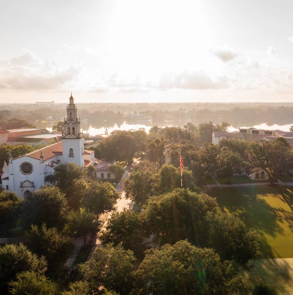 Rollins Arch on a sunny, late afternoon.