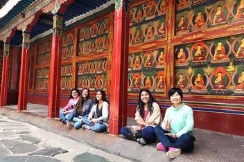 Students participate in a study abroad summer session in China.