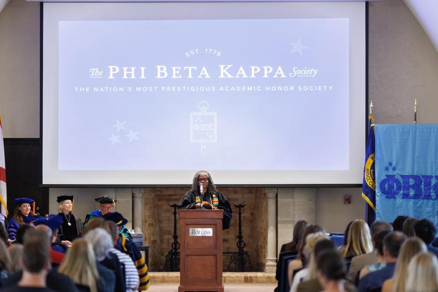 Phi Beta Kappa induction ceremony at Rollins College.