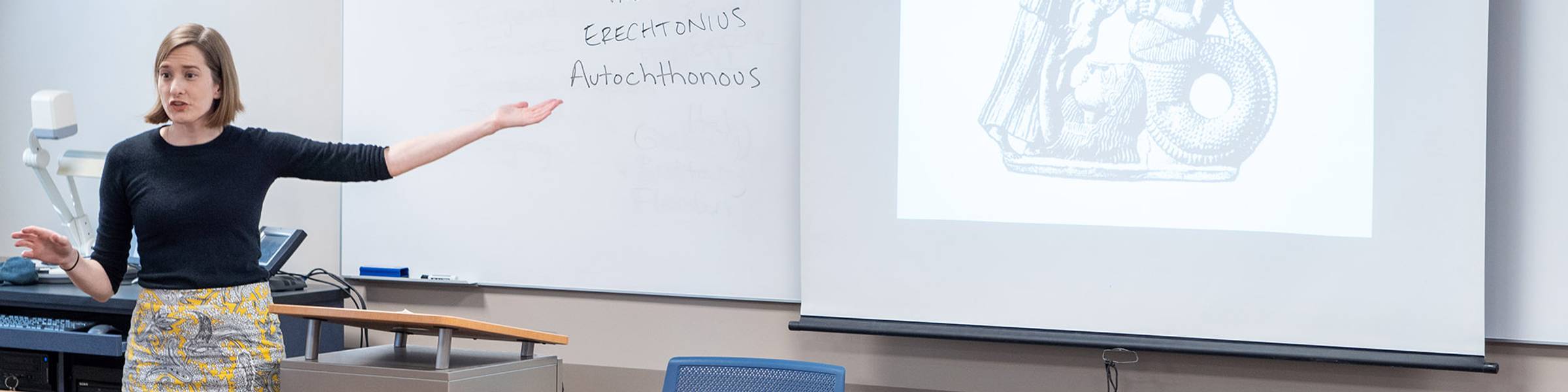 History professor Hannah Ewing discusses images from Ancient Greece.