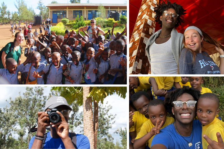 Rollins students Cydney Adams and Isaiah Parra in Rwanda