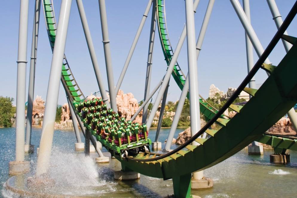 The Hulk rollercoaster at Universal's Islands of Adventure