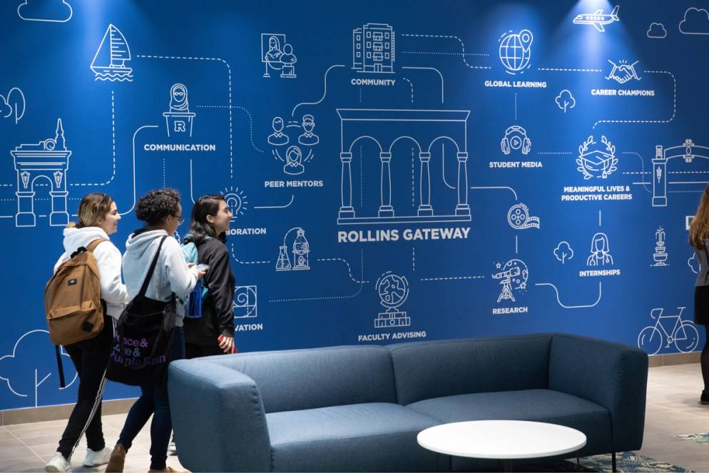 The space is the heart of the Rollins Gateway. 