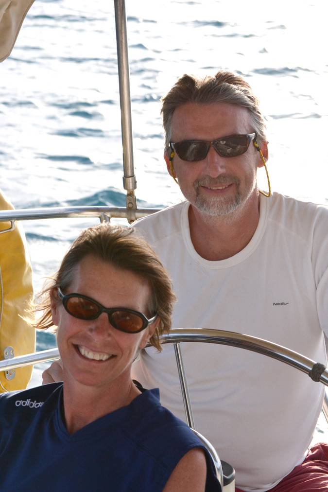 Peg and Grant Cornwell on their annual summer cruise.