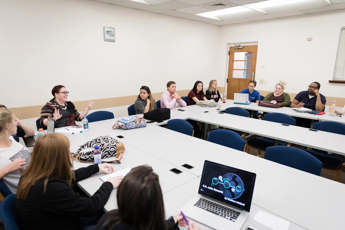 Rollins students studying "Orange is the new Black"