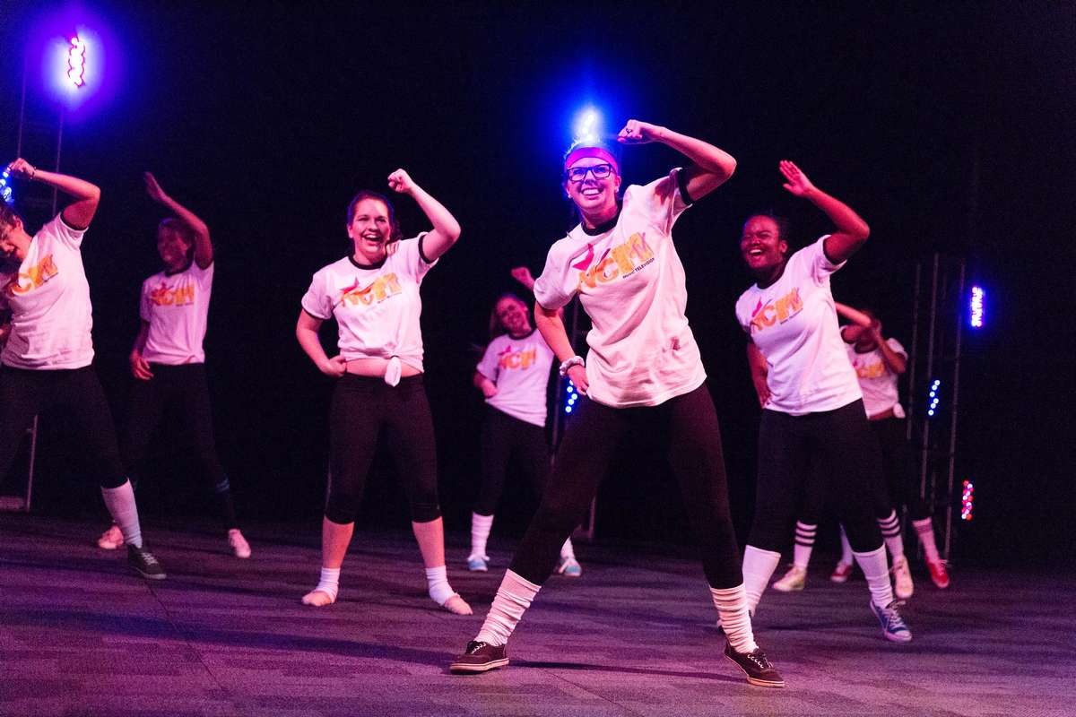 Students perform in the Lip Sync competition