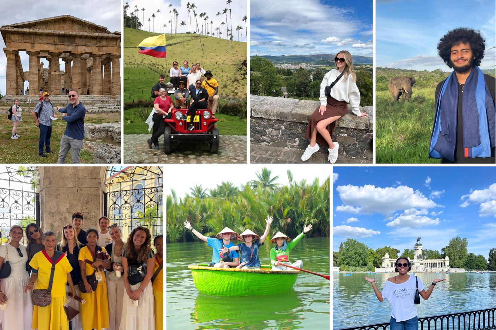 Rollins students during their summer 2025 study abroad field studies