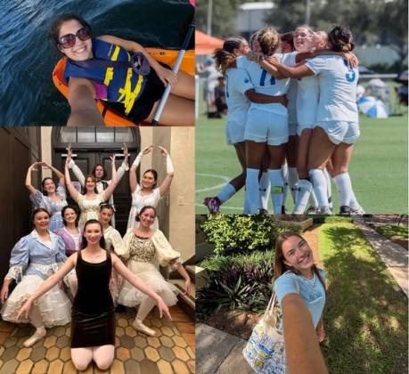 Collage of Rollins College students campus life. 