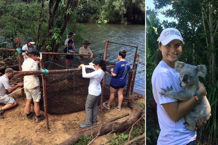 Photos from a Rollins student’s summer internship at the Steve Irwin Wildlife Institute.