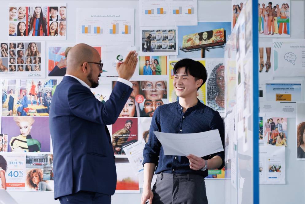 A Rollins professor works one on one with a student.