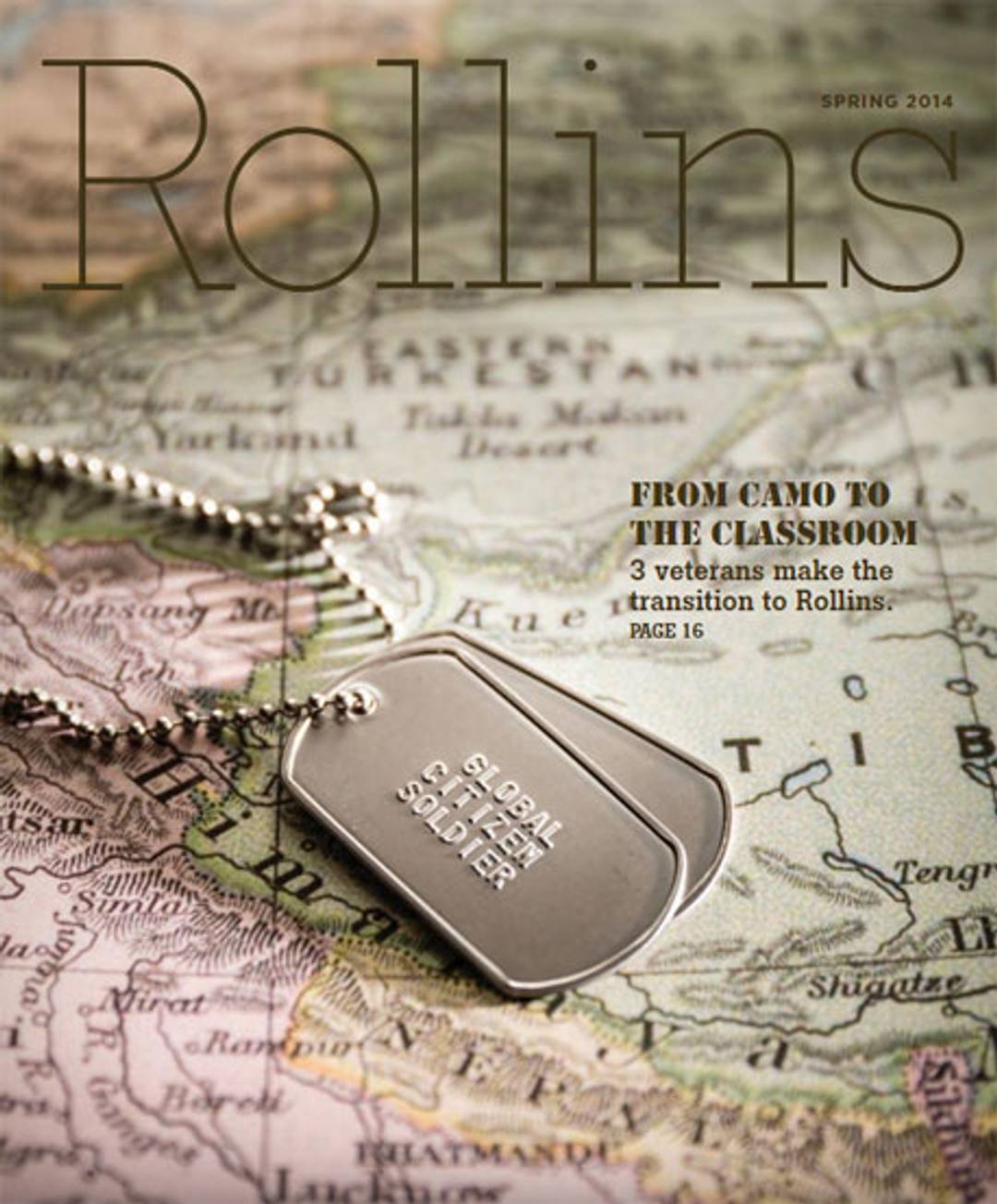 Cover of Spring 2014 Rollins magazine