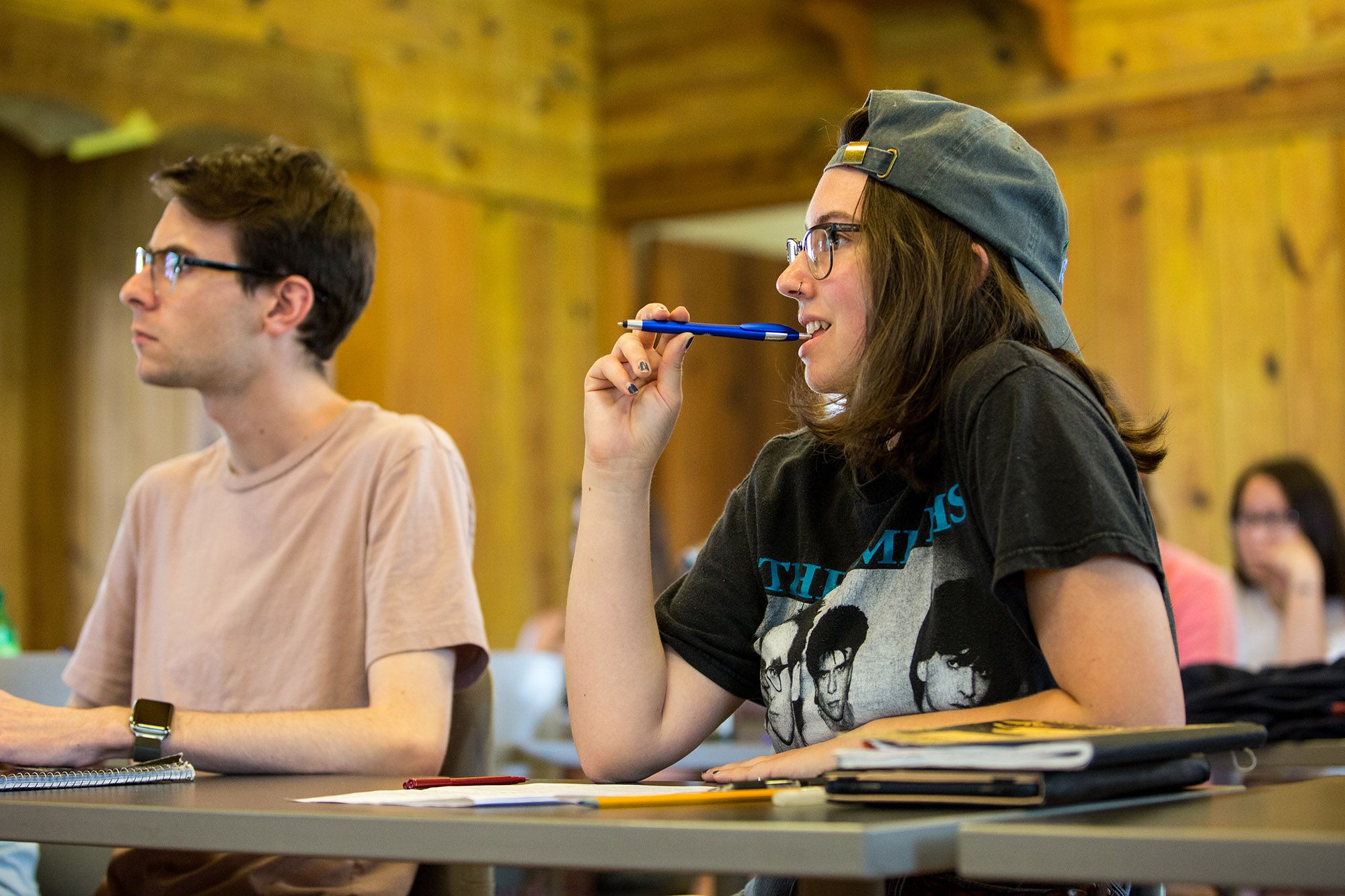 Philosophy students in a Rollins classroom.