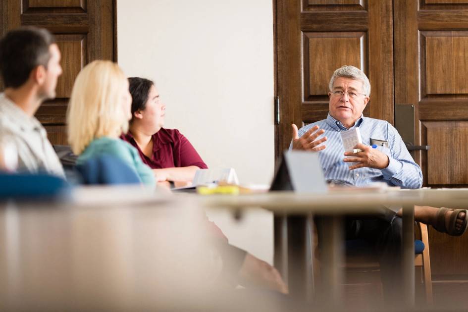 Rollins professor leads a classroom discussion.