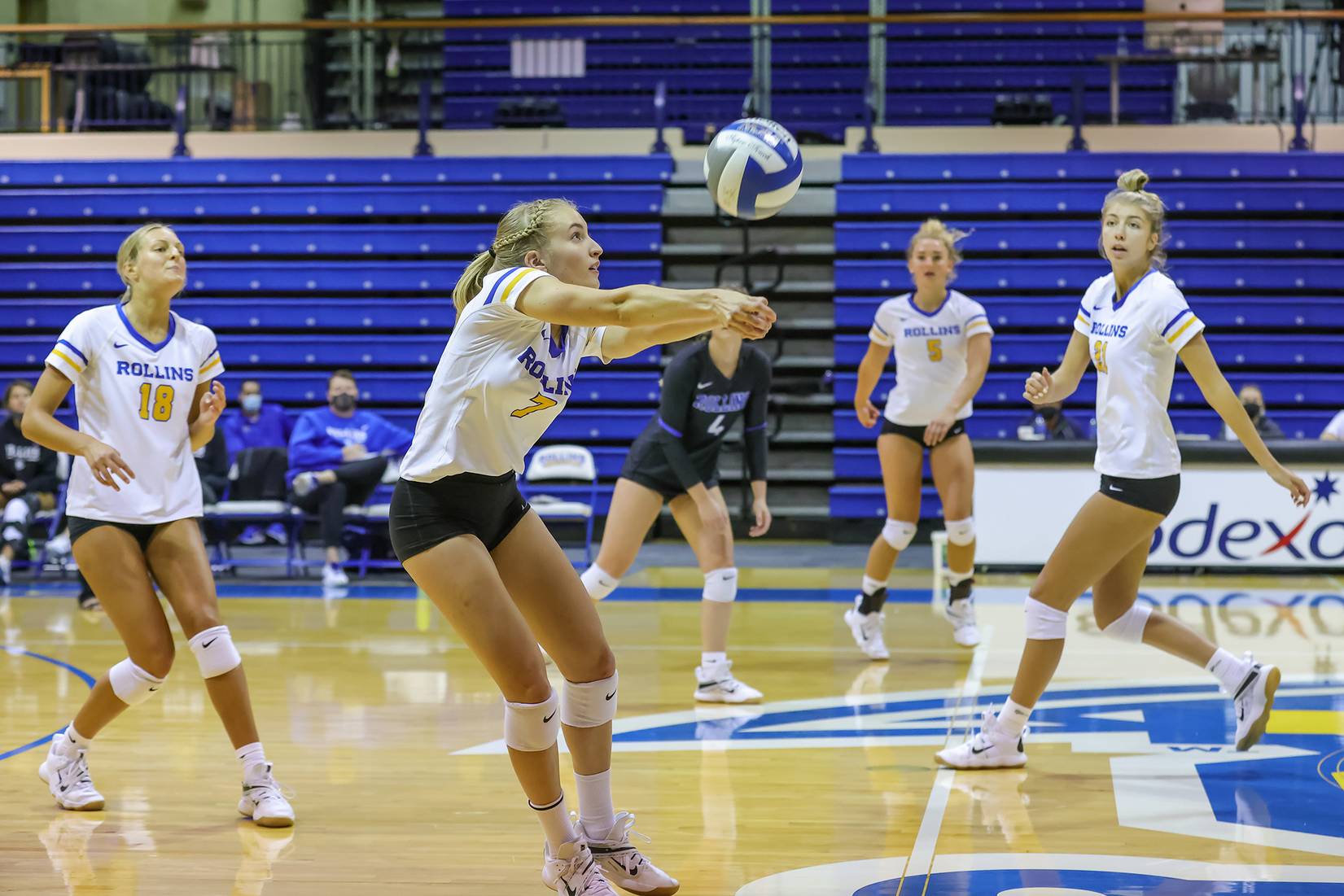 Jessika Linnemeyer playing volleyball for the Tars.