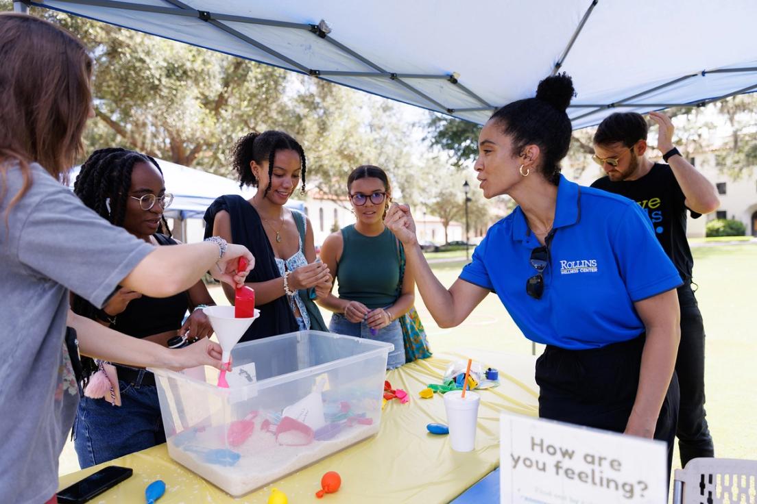 Rollins Wellness Center hosting a Nine Dimensions of Wellness tent