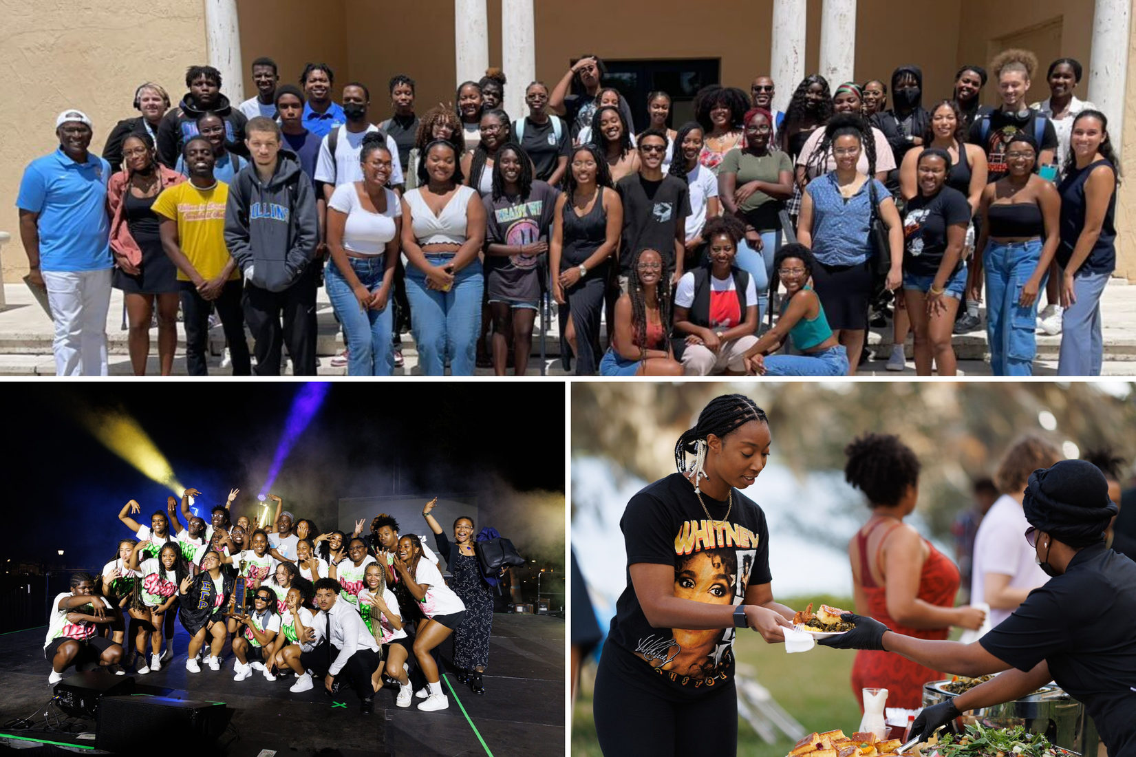 Black Rollins students celebrating on campus