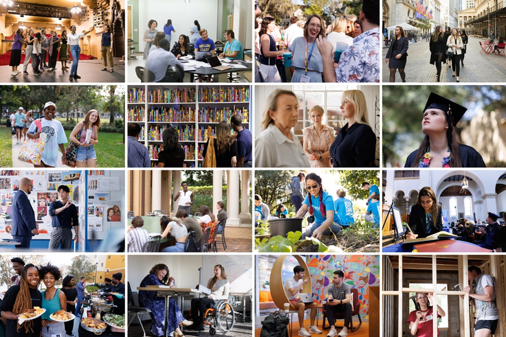 A grid of photos from the 2021-22 academic year at Rollins.
