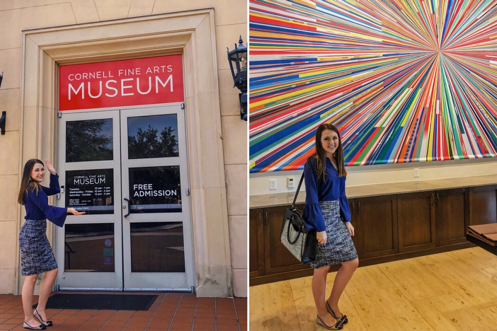 A student’s internship at the Cornell Fine Arts Museum.