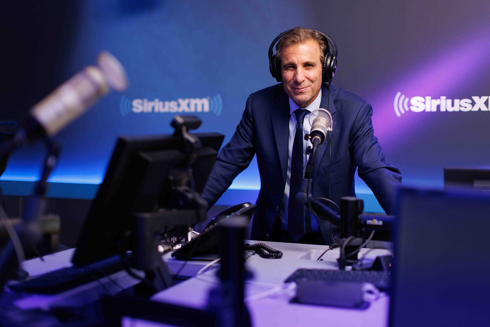 Photo of Chris Russo in his Sirius XM studio