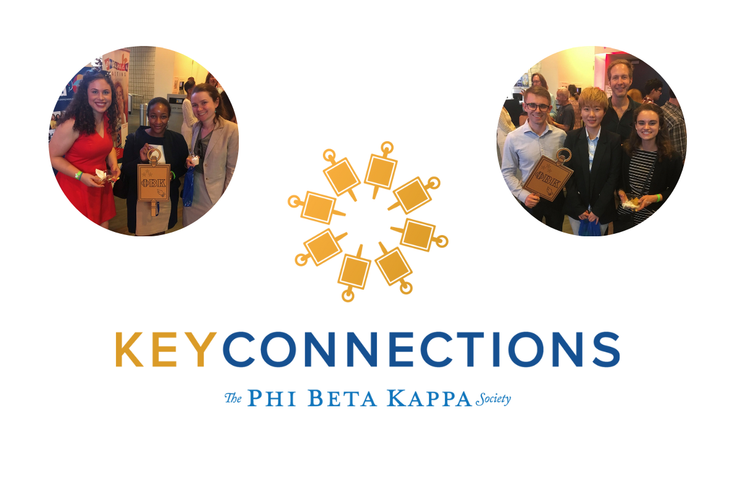 A graphic with photos and logo for Phi Beta Kappa's Key Connections events.