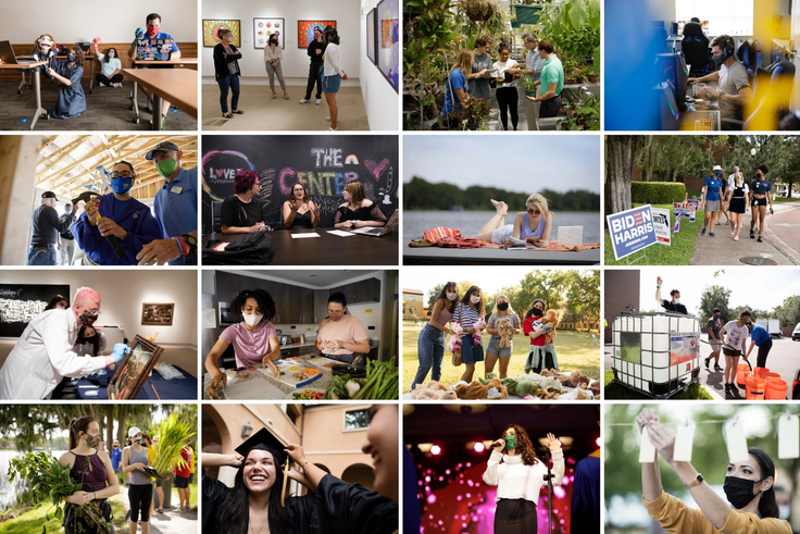 Grid of images from the 2020-21 academic year.