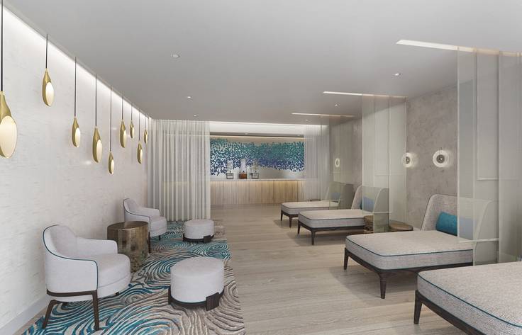 A rendering of the new spa at the expanded Alfond Inn.