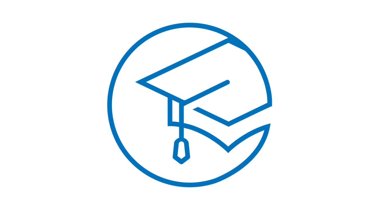 Graduation cap icon.