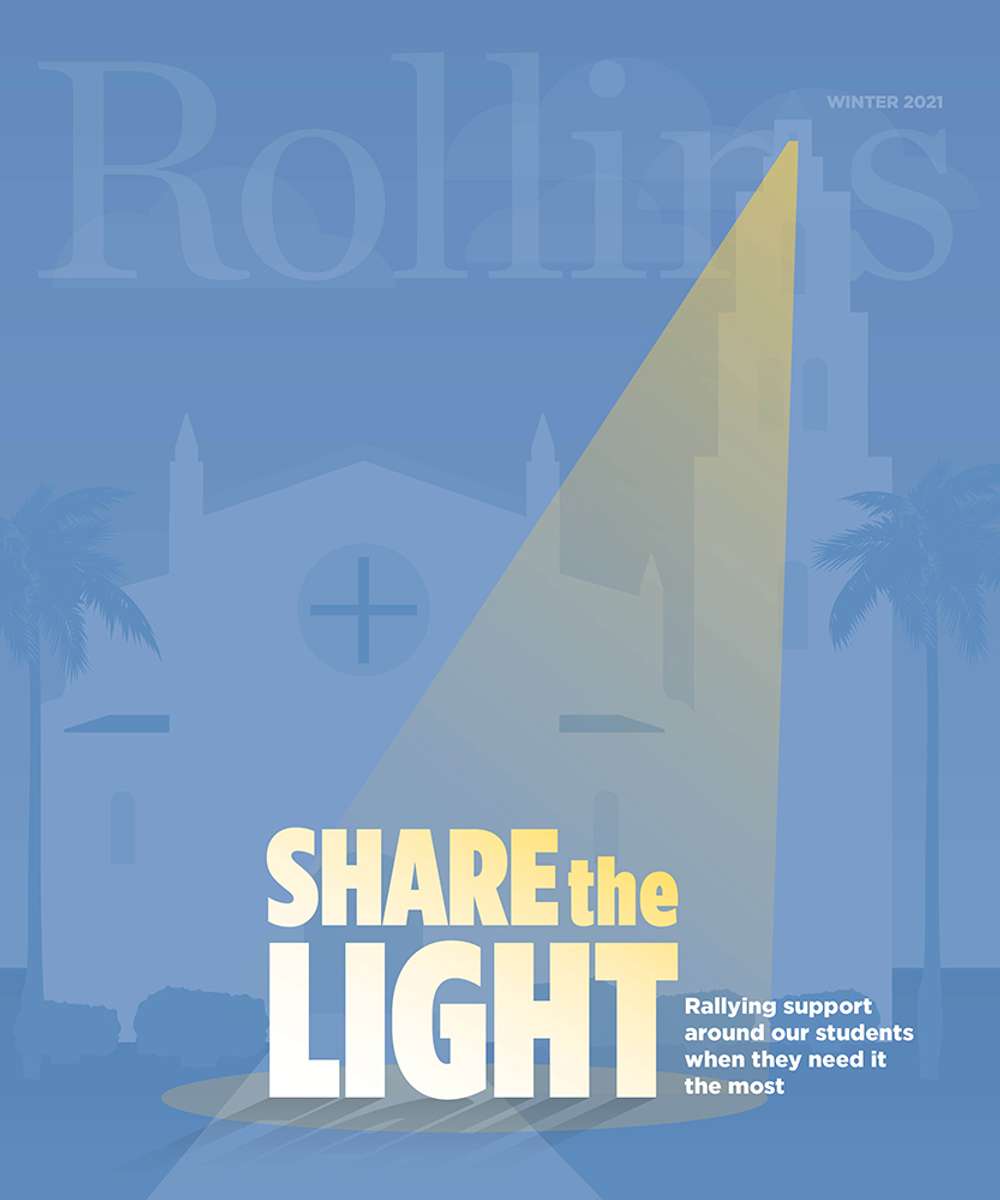 Cover of Winter 2021 Rollins magazine