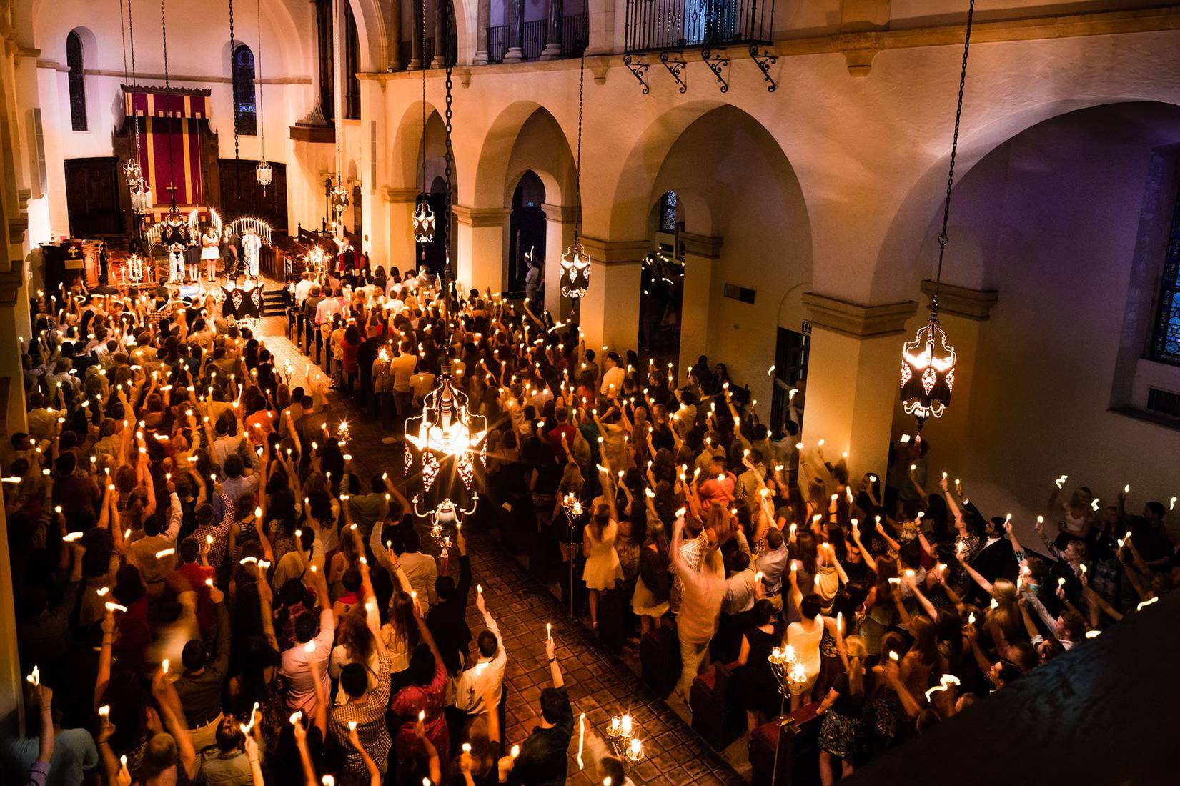 Rollins’ annual tradition of Candewish in Knowles Memorial Chapel. 