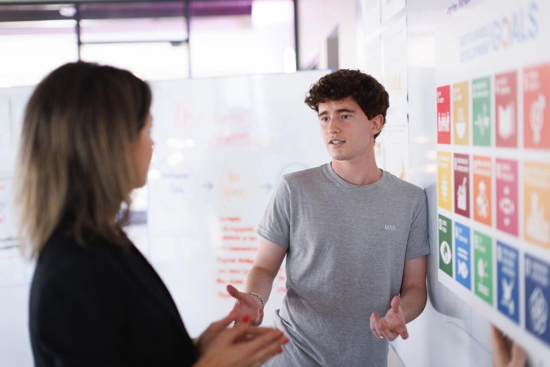 Student and professor discuss the impact of their research on the UN Sustainable Development Goals.