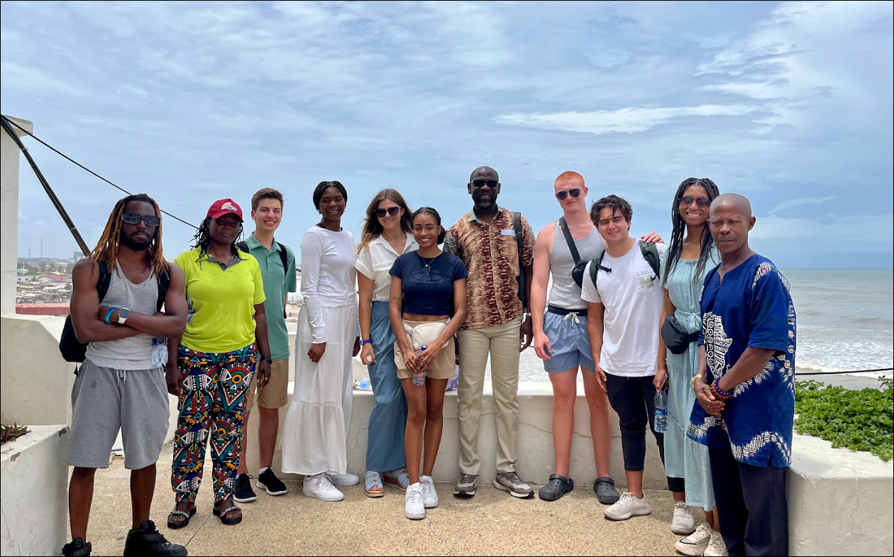 Rollins students on field study in Ghana.