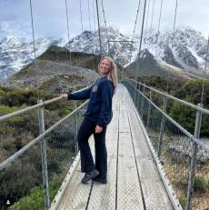 A Rollins college student on a study abroad trip in New Zealand.
