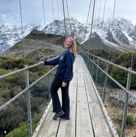 A Rollins college student on a study abroad trip in New Zealand. 