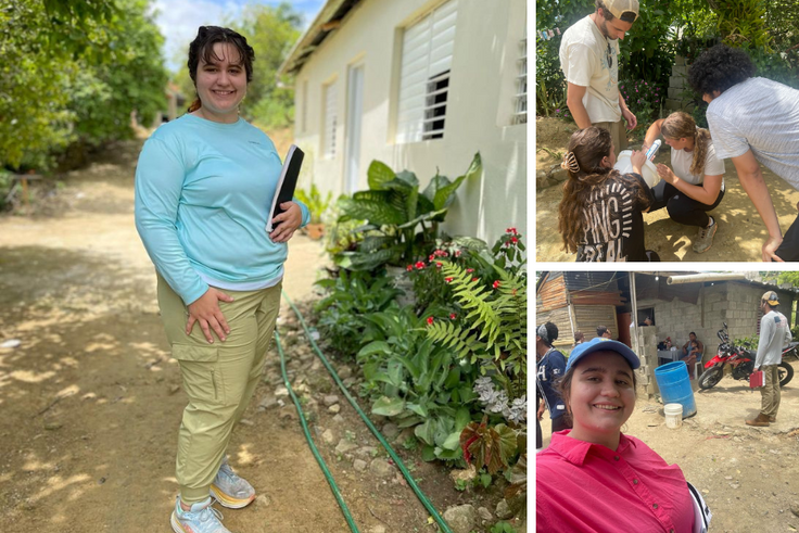 Emily Gross on a field study in the Dominican Republic.