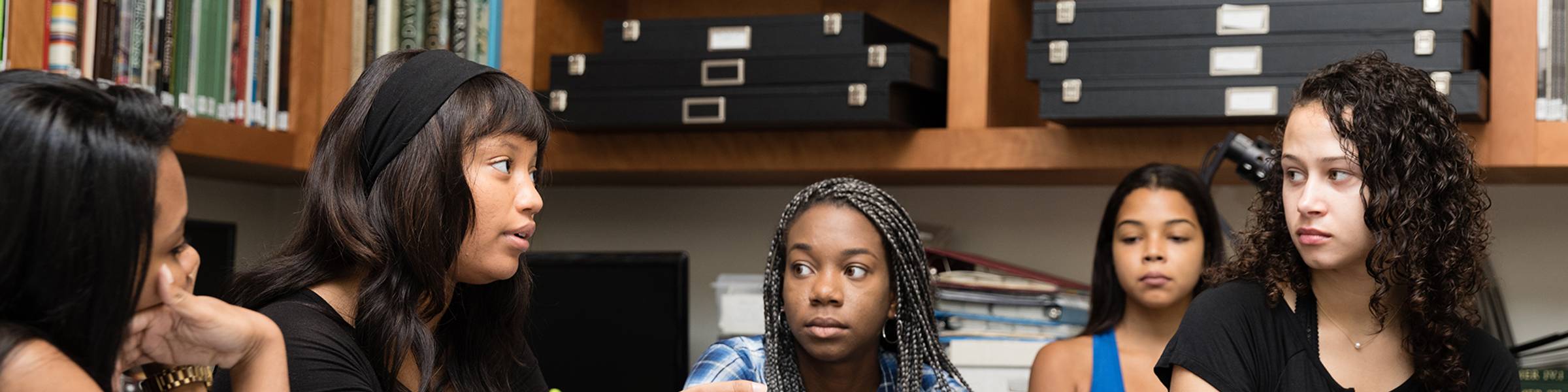 Students discuss African American art and history at Rollins’ Cornell Fine Arts Museum.