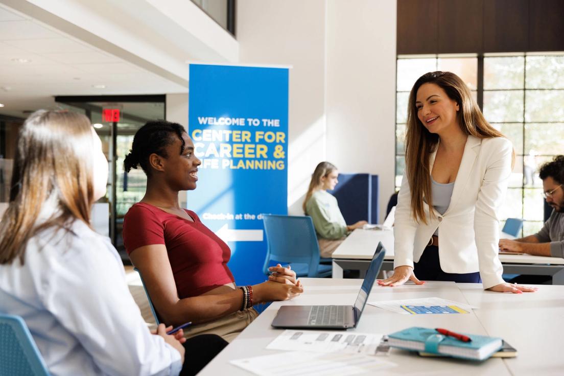 Students get career advice and assistance in Rollins’ Career Studio. 