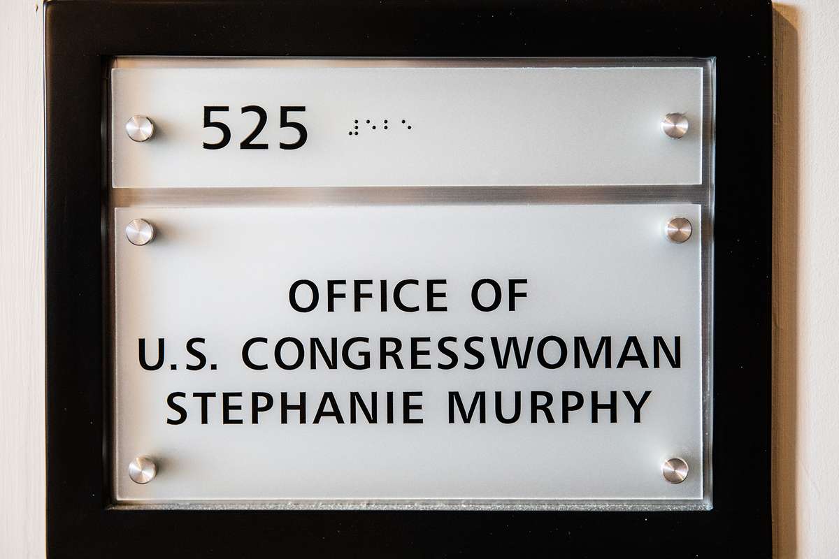 Name plate at the Office of U.S. Congresswoman Stephanie Murphy