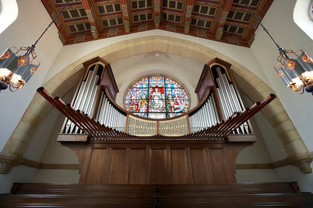 The great organ at Knowles Memorial Chapel