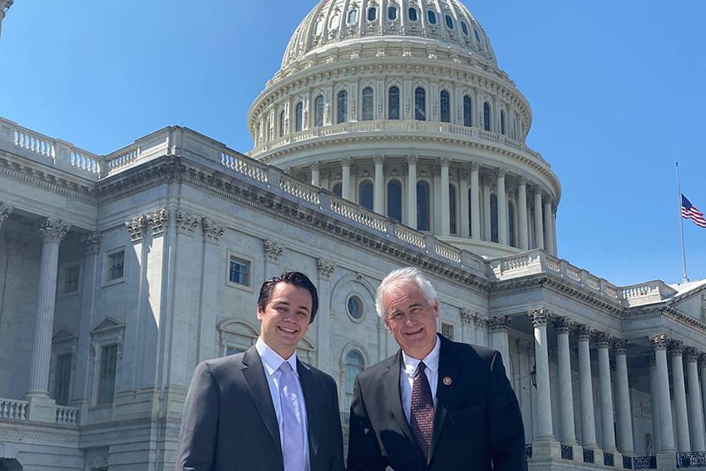 Daniel Elizalde with U.S. Rep. Tom McClintock on Capitol Hill.