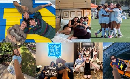 Collage of Rollins College students campus life.