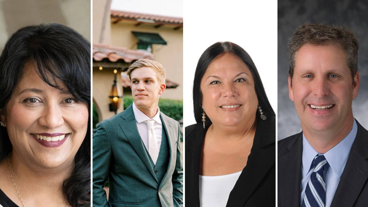 Four faces of the 2025 Alumni Award winners.