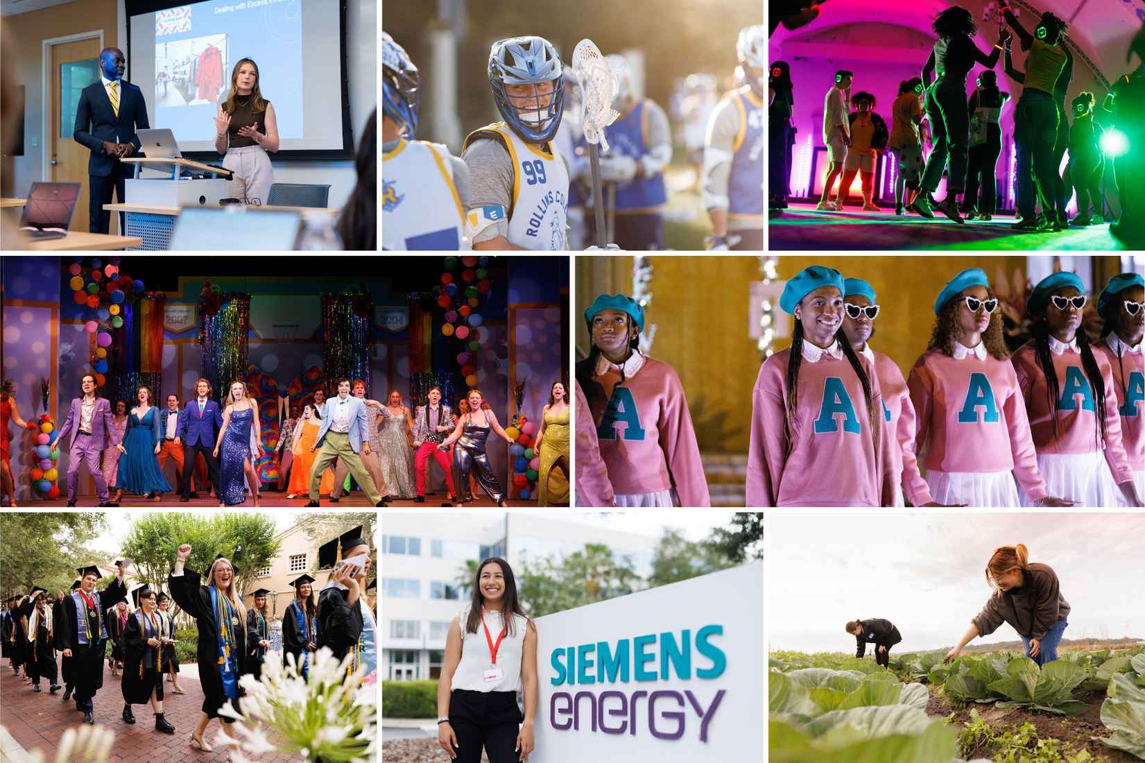 A grid of images throughout the 2023-24 Rollins academic year.