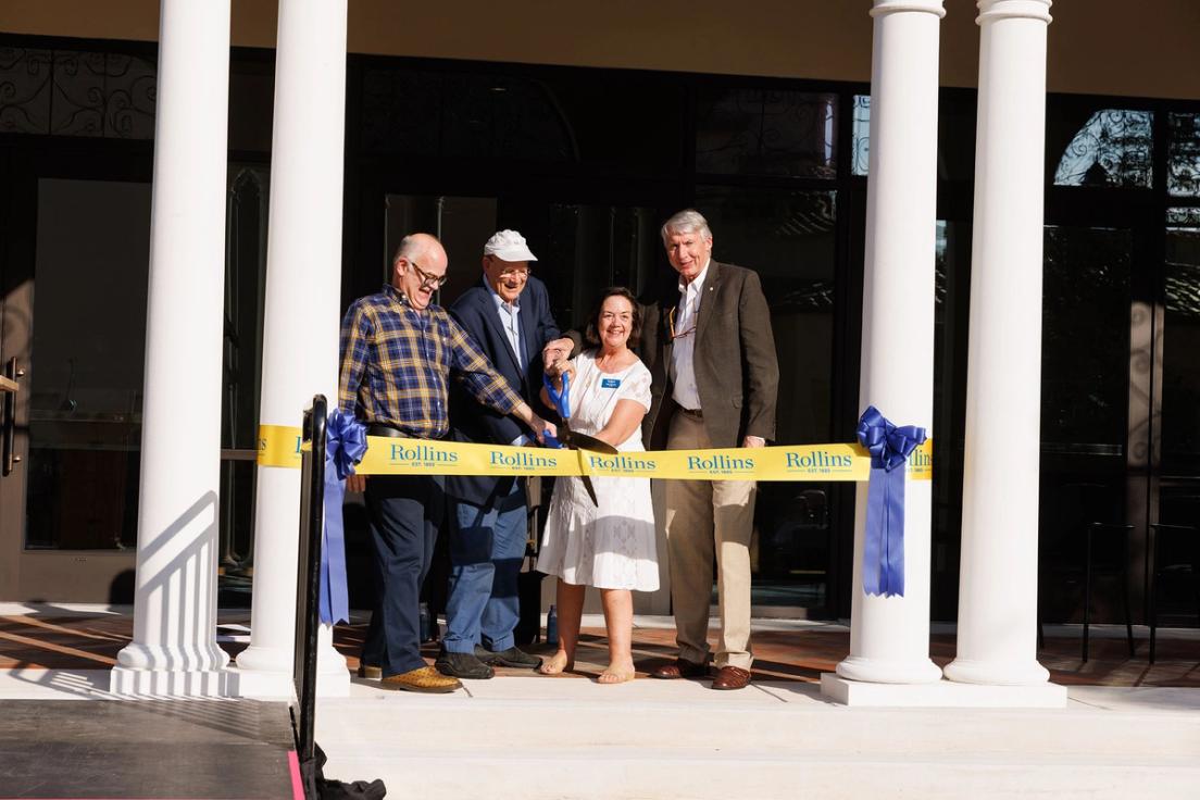 The ribbon cutting at the Tiedtke Theatre & Dance Centre.