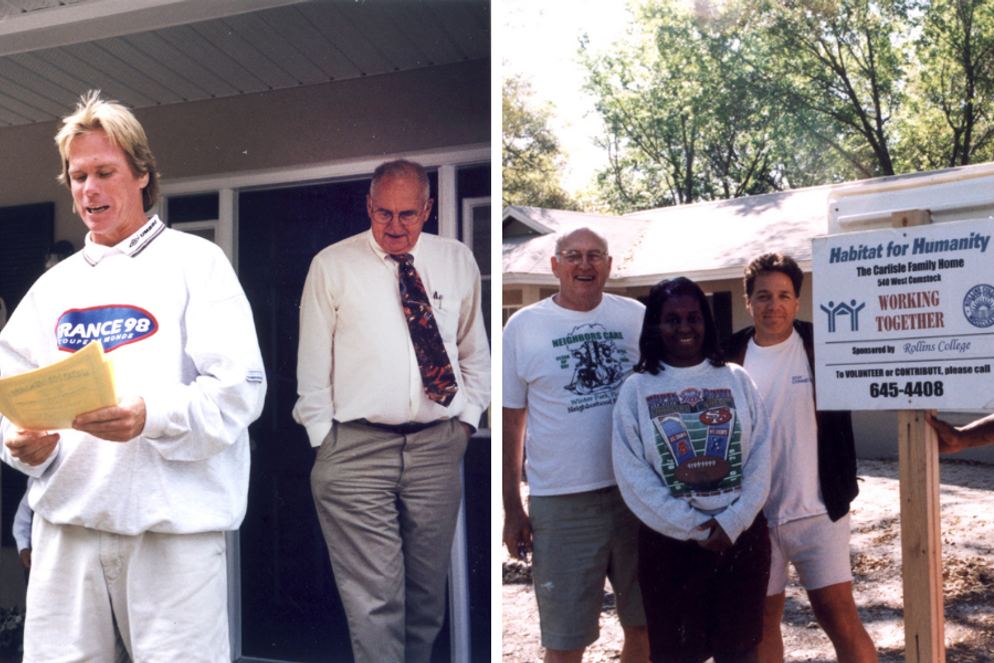 Thad Seymour and Hal George ’76 working together with Habitat for Humanity.