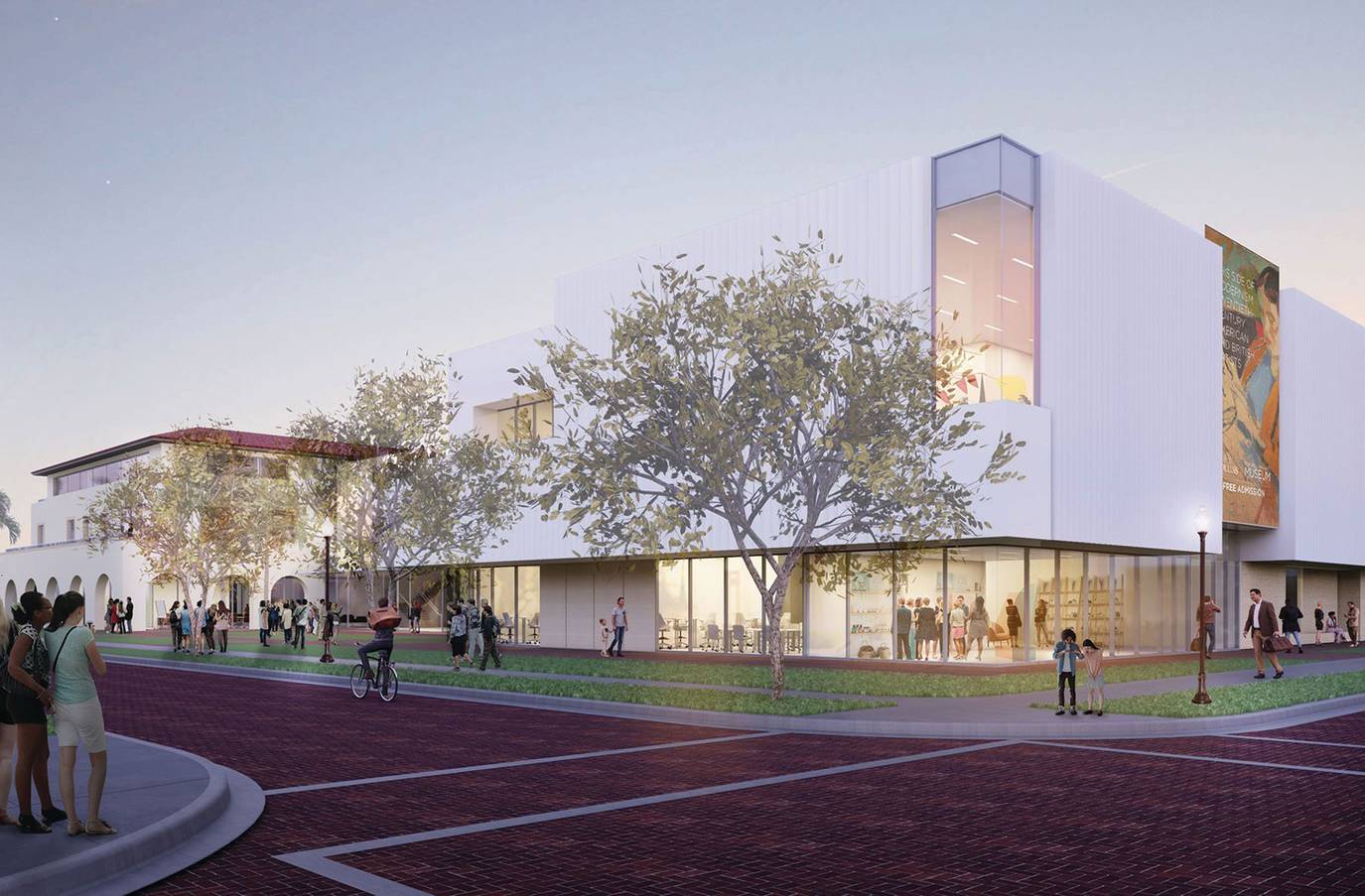 An artist's rendering of the new Rollins Museum of Art