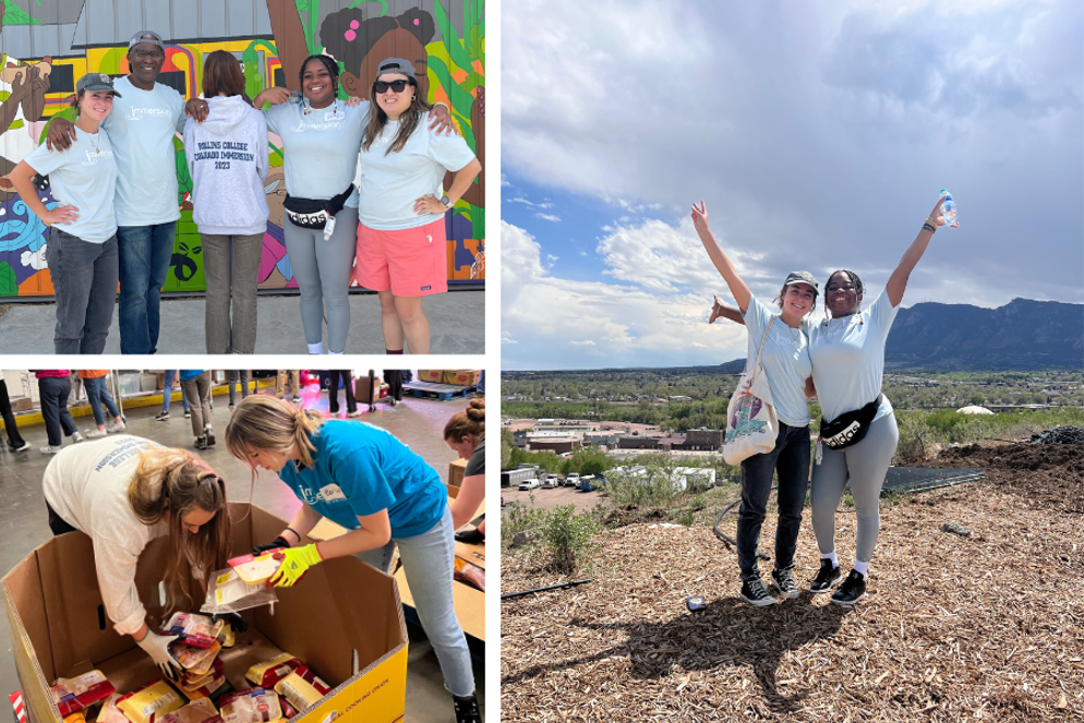 Rollins students Andrese Parks and Emily McClave in Colorado