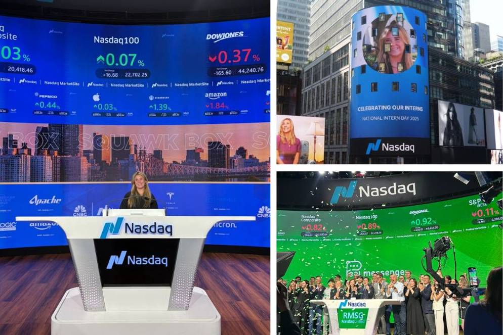 Liz Vice ’27 interning at Nasdaq
