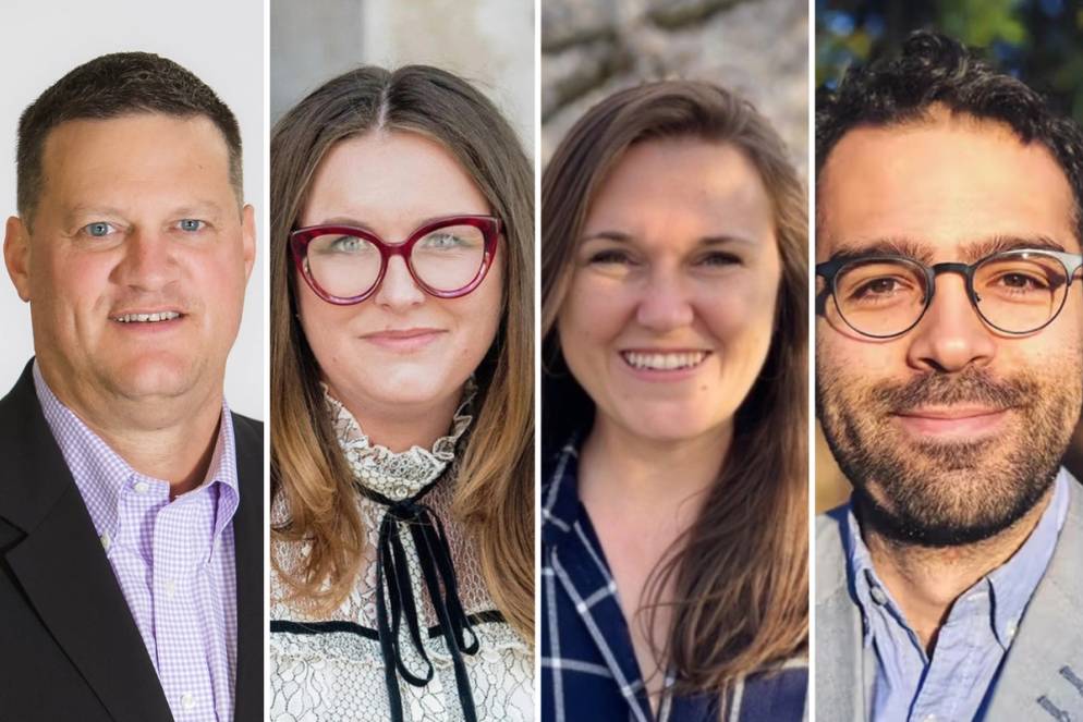 A grid of Rollins alumni headshots.